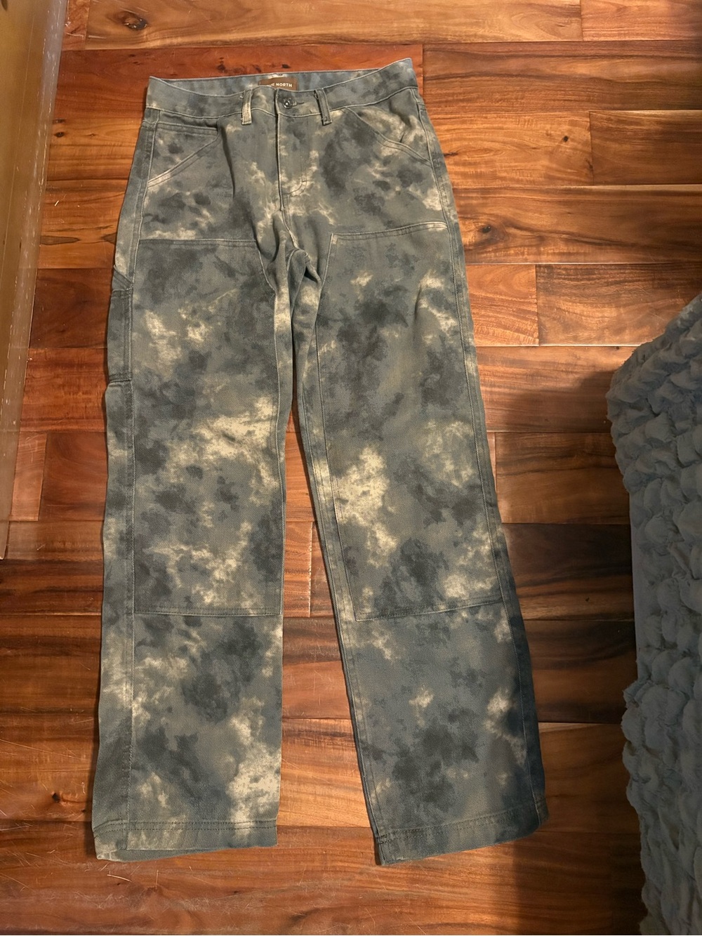 True North Acid Wash Carpenter Pants Gray Wide Leg Y2K Workwear 28” (1446)
